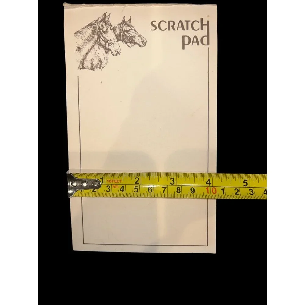 Vintage Scratch‎ Pad With Horse Heads & New Notes That Stick, Collectible Notes